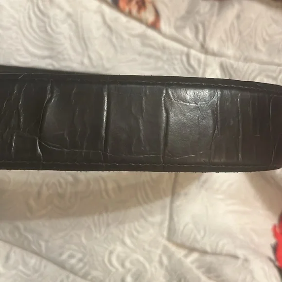 Gorgeous Avignon genuine leather black belt with leopard 
